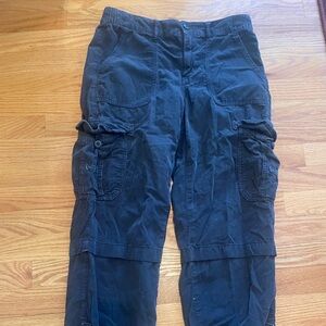 American Eagle Woman’s Corduroy Cargo Joggers Black Size 4
